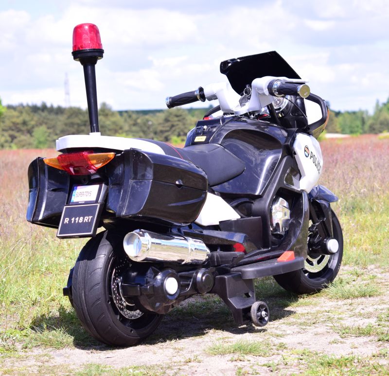 NAJWIĘKSZY SUPER SZYBKI MOTOR ŚCIGACZ POLICYJNY 118, MIĘKKIE KOŁA, MIĘKKIE SIEDZENIE, GAZ W RĄCZCE, HAMULEC /HZB118 - obrazek 7