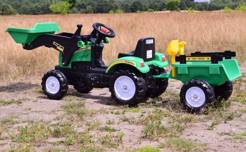 TRAKTOR NA PEDAŁY Z PRZYCZEPĄ I ŁYŻKĄ/TR3005 - obrazek 5