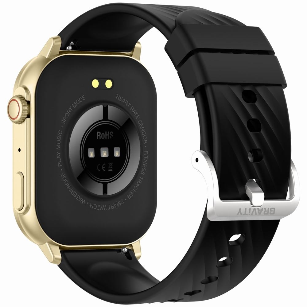 Smartwatch Gravity GT15-6 Czarny Pasek Silikonowy + Złota Bransoleta - obrazek 8