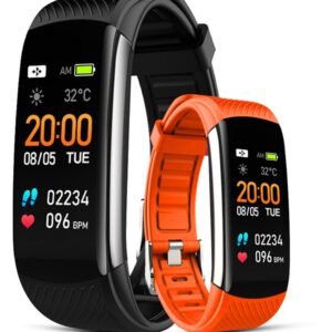 Smartwatch GIEWONT Czarno Pomarańczowy 2 Paski GW200-9