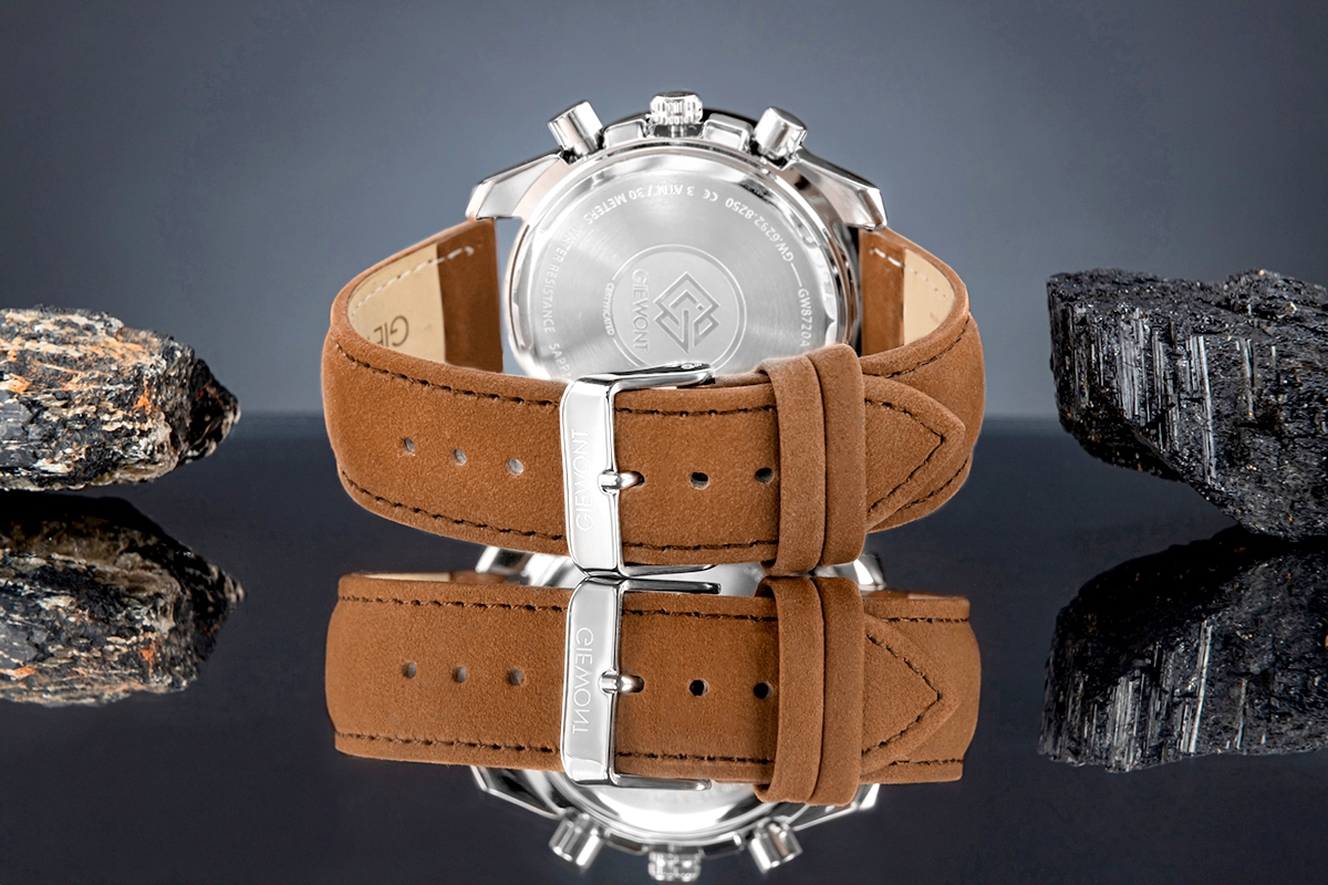 Zegarek Męski Giewont Chronograph Sapphire Brązowo Niebieski GW8720-A2 - obrazek 6
