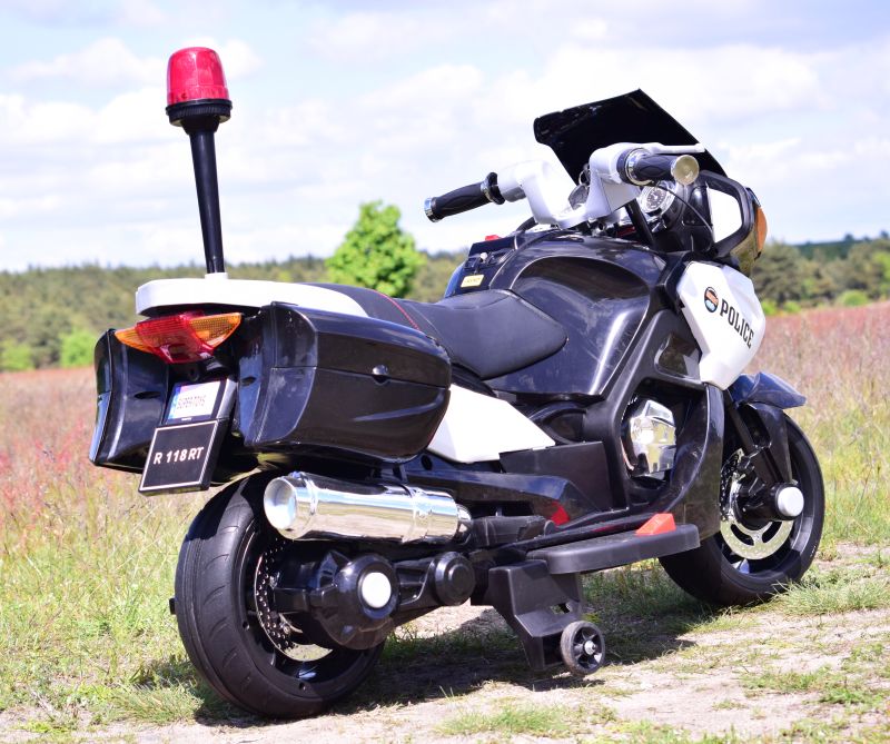 NAJWIĘKSZY SUPER SZYBKI MOTOR ŚCIGACZ POLICYJNY 118, MIĘKKIE KOŁA, MIĘKKIE SIEDZENIE, GAZ W RĄCZCE, HAMULEC /HZB118 - obrazek 8