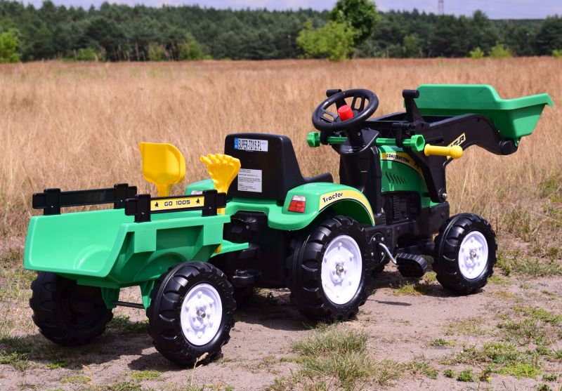 TRAKTOR NA PEDAŁY Z PRZYCZEPĄ I ŁYŻKĄ/TR3005 - obrazek 6