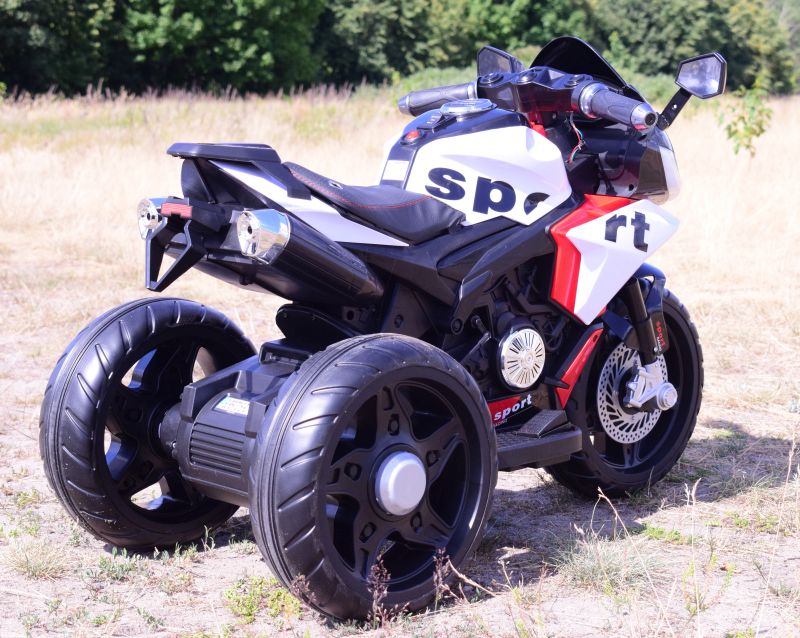 MEGA MOTOR 3 KOŁOWY SPORT, DWA SILNIKI , MIĘKKIE KOŁA, MIĘKKIE SIEDZENIE, GAZ W MANETCE/FB6886 - obrazek 7