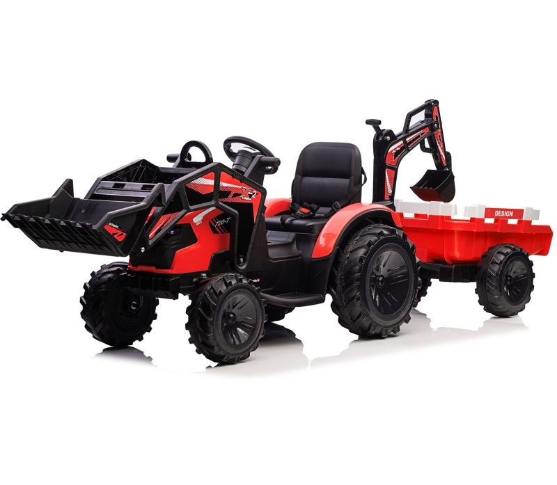 MEGA TRAKTOR Z ŁADOWARKĄ,KOPARKĄ, PRZYCZEPĄ SUPER-MOC OLBRZYMI/2068-12V - obrazek 5