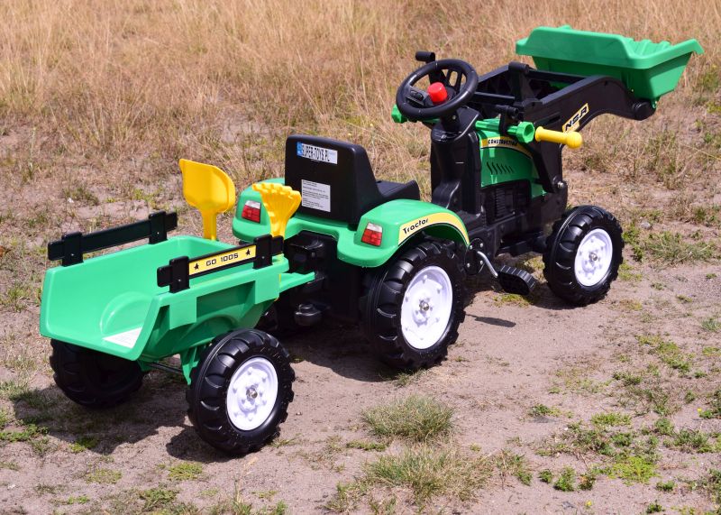 TRAKTOR NA PEDAŁY Z PRZYCZEPĄ I ŁYŻKĄ/TR3005 - obrazek 7