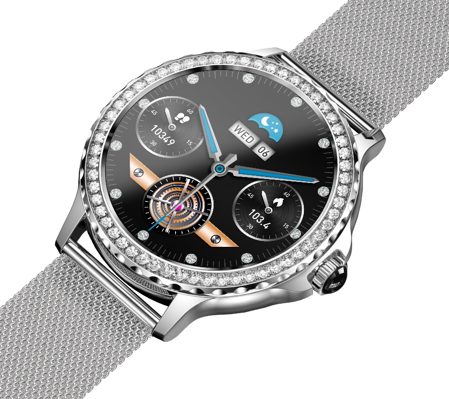 Smartwatch Damski Rubicon RNCF19-1 Silver Bransoleta + Pasek - obrazek 7
