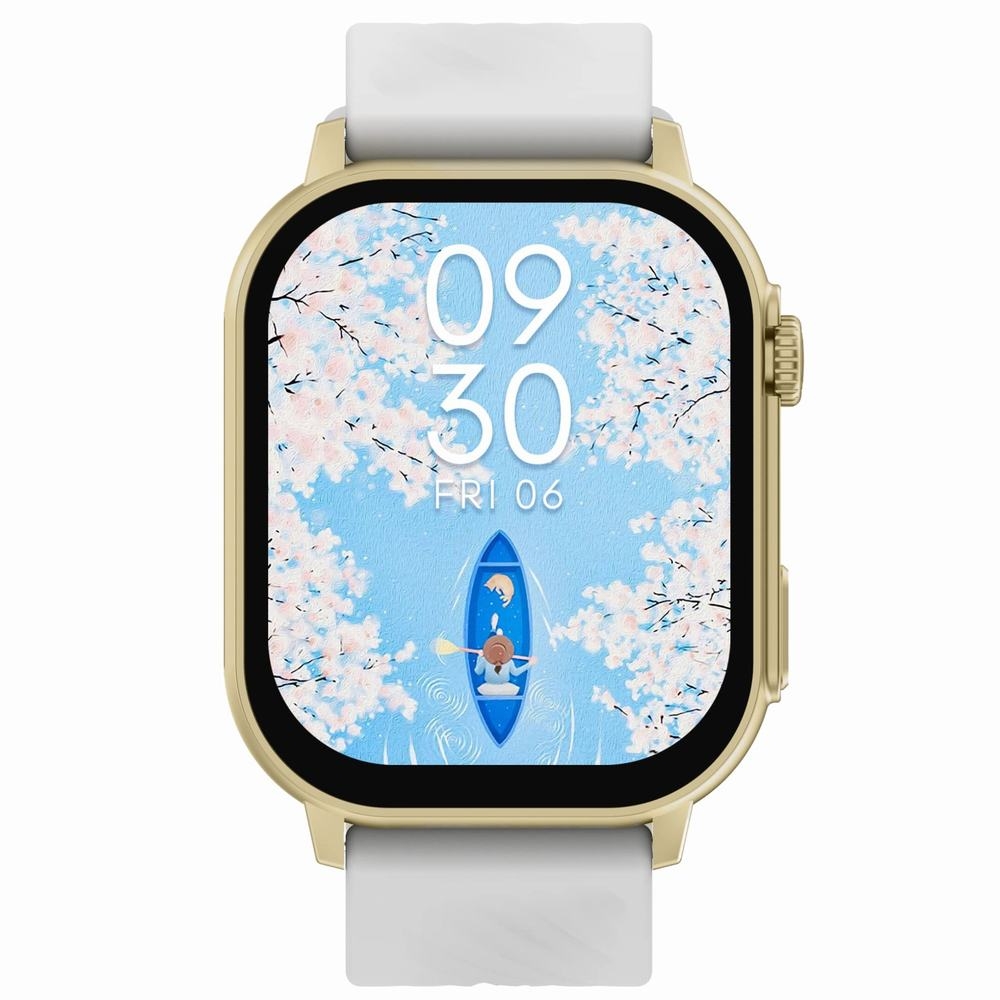 Smartwatch Damski GRAVITY GT15-10 Biały Pasek Silikonowy + Złota Bransoleta - obrazek 5