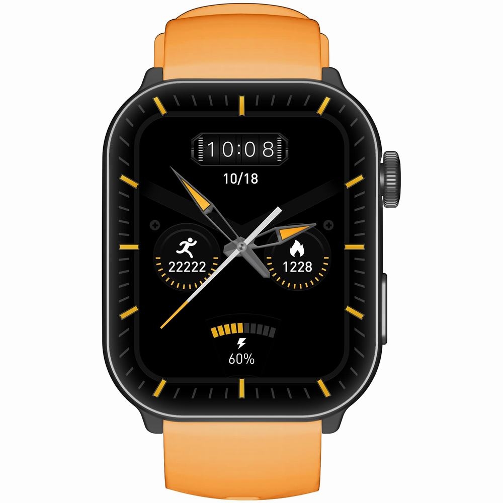 Smartwatch Męski GRAVITY GT28-2 Pasek + Bransoleta Pomarańczowo Czarny - obrazek 5