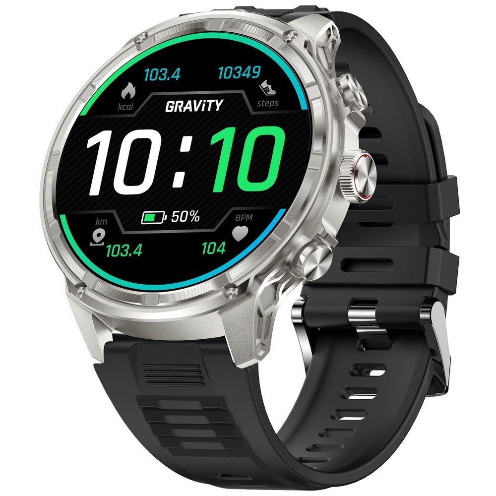 Smartwatch Gravity Srebrny Pasek + Bransoleta GT41-3 - obrazek 5