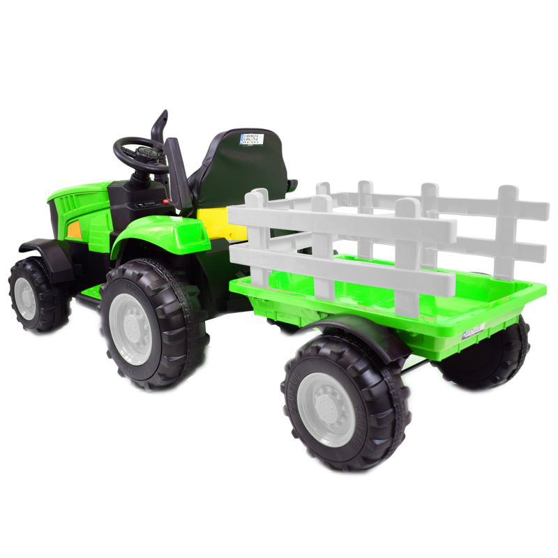 MEGA TRAKTOR NA AKUMULATOR Z PRZYCZEPĄ. MIĘKKIE SIEDZENIE, MIEKKIE KOŁA PILOT, /HL3388 - obrazek 4