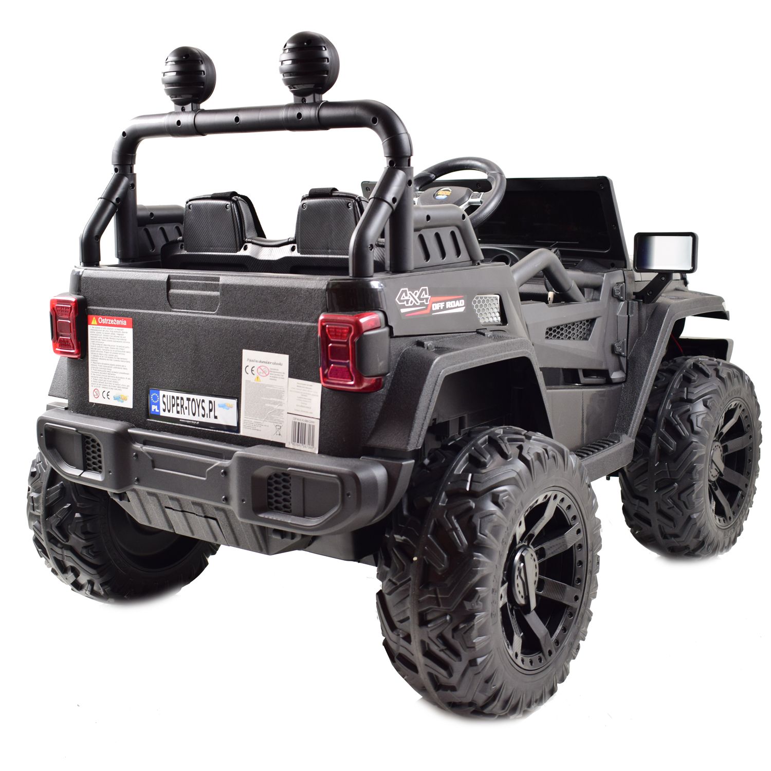MEGA DŻIP OFF ROAD 4X4, MIĘKKIE KOŁA, MIĘKKIE SIEDZENIE, FUNKCJA BUJANIA, KLUCZYK,/HC8988 - obrazek 6