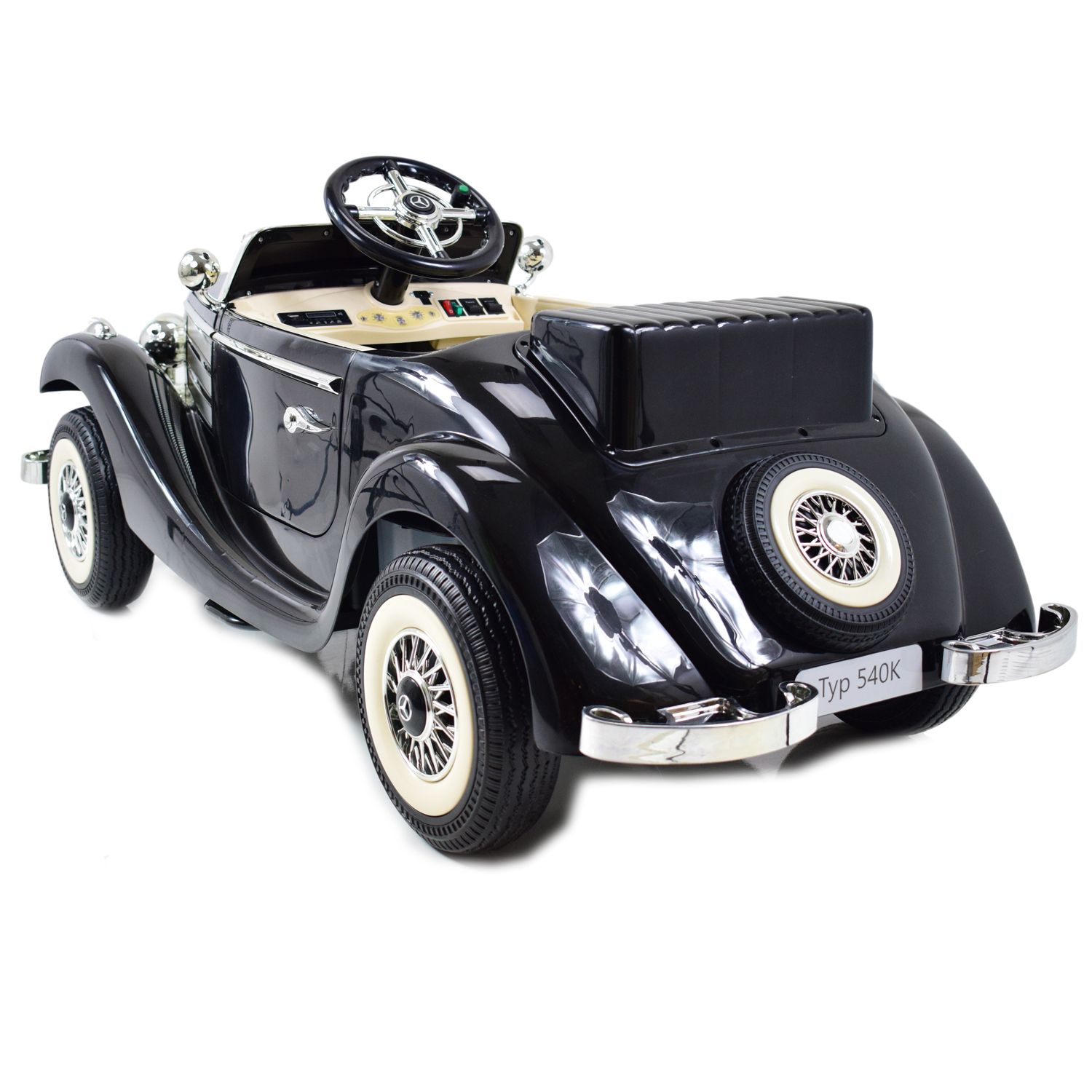 MERCEDES RETRO TYP 540K DLA DZIECKA I DLA RODZICA, MIĘKKIE KOŁA EVA, MIĘKKIE SIEDZENIE, FULL OPCJA/A200 - obrazek 13
