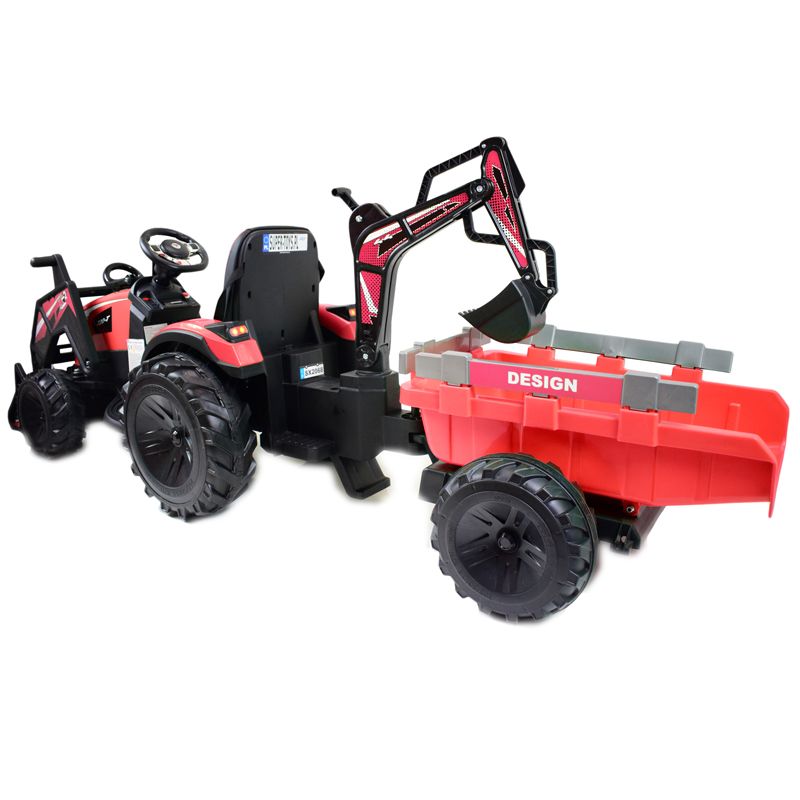 MEGA TRAKTOR Z ŁADOWARKĄ,KOPARKĄ, PRZYCZEPĄ SUPER-MOC OLBRZYMI/2068-12V - obrazek 8