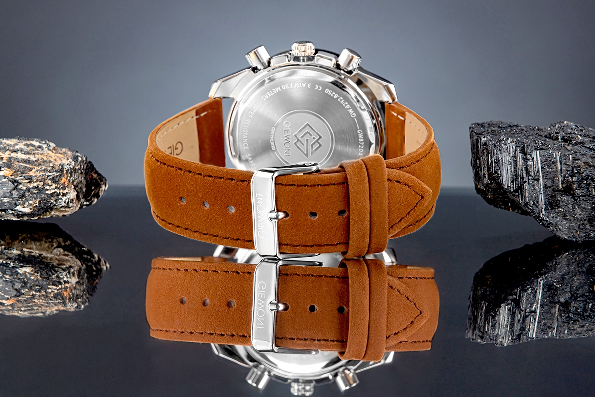 Zegarek Męski Giewont Chronograph Sapphire Brązowo Zielony GW8720-A3 - obrazek 6