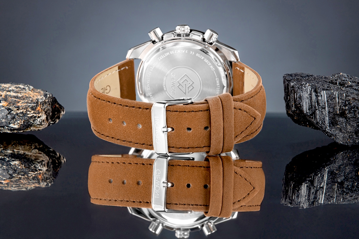 Zegarek Męski Giewont Chronograph Sapphire Brązowo Czarny GW8720-A1 - obrazek 6