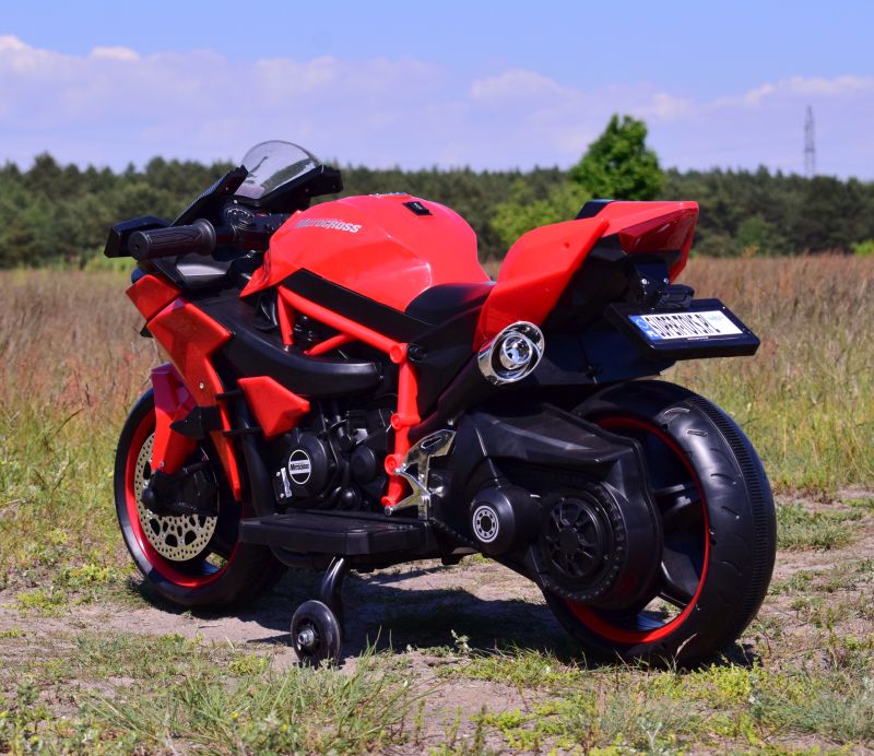 SUPER ŚCIGACZ 12 V, NOWOCZESNA BRYŁA, ŚWIECĄCE KOŁA, GAZ W MANETCE, DWA SILNIKI/MOTOR-H - obrazek 22