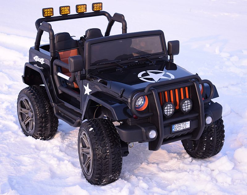 MEGA JEEP 4X4 Z REDUKTOREM NAPĘDU EXCLUSIVE, WOLNY START,MIĘKKIE KOŁA, 2x12V 10 Ah/WXE1688 - obrazek 12