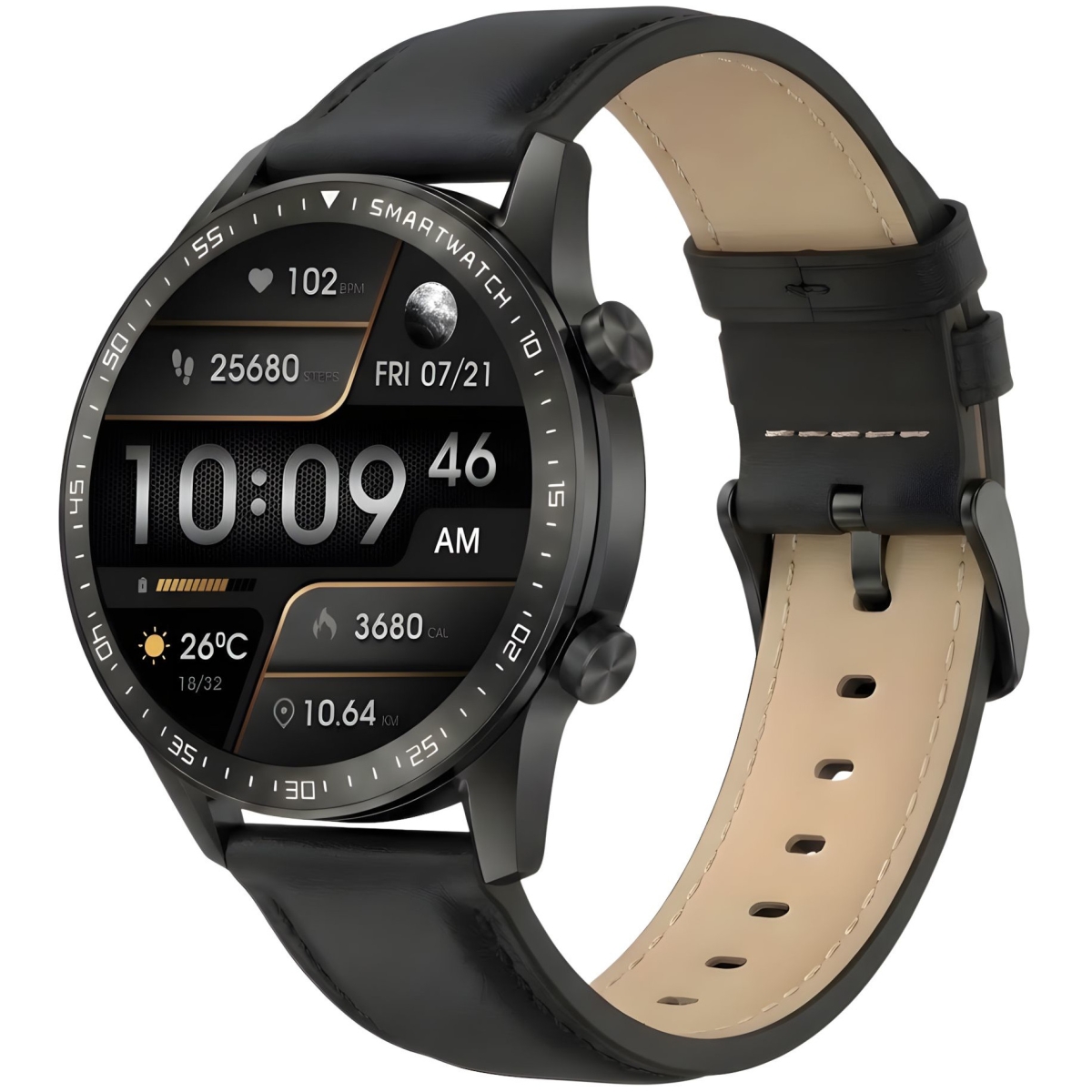 Smartwatch Gravity Czarny 2 Paski GT10-3 - obrazek 4