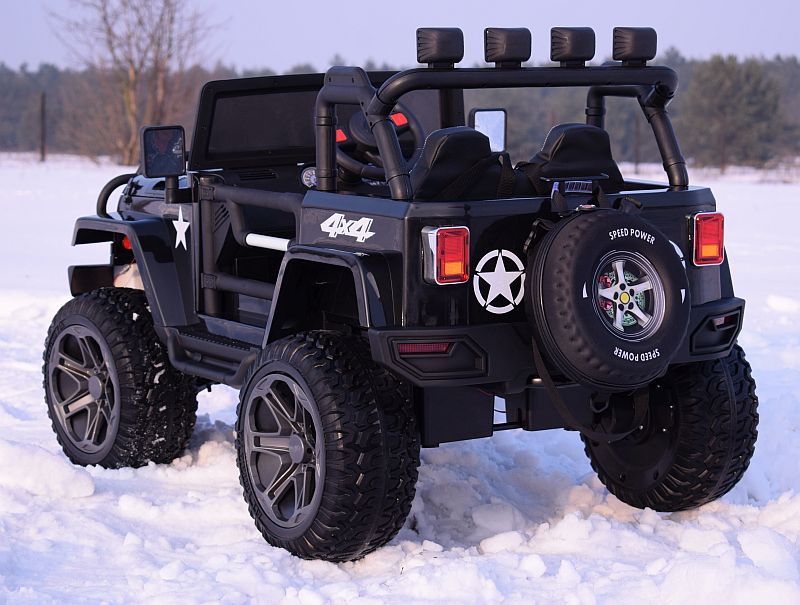 MEGA JEEP 4X4 Z REDUKTOREM NAPĘDU EXCLUSIVE, WOLNY START,MIĘKKIE KOŁA, 2x12V 10 Ah/WXE1688 - obrazek 14