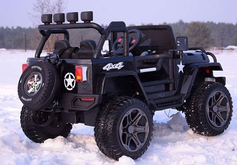 MEGA JEEP 4X4 Z REDUKTOREM NAPĘDU EXCLUSIVE, WOLNY START,MIĘKKIE KOŁA, 2x12V 10 Ah/WXE1688 - obrazek 15