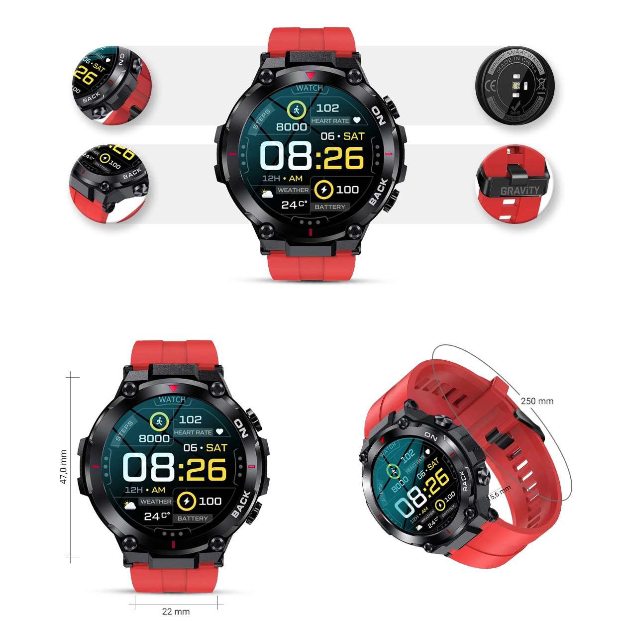 Smartwatch Gravity GT8-5 - obrazek 7