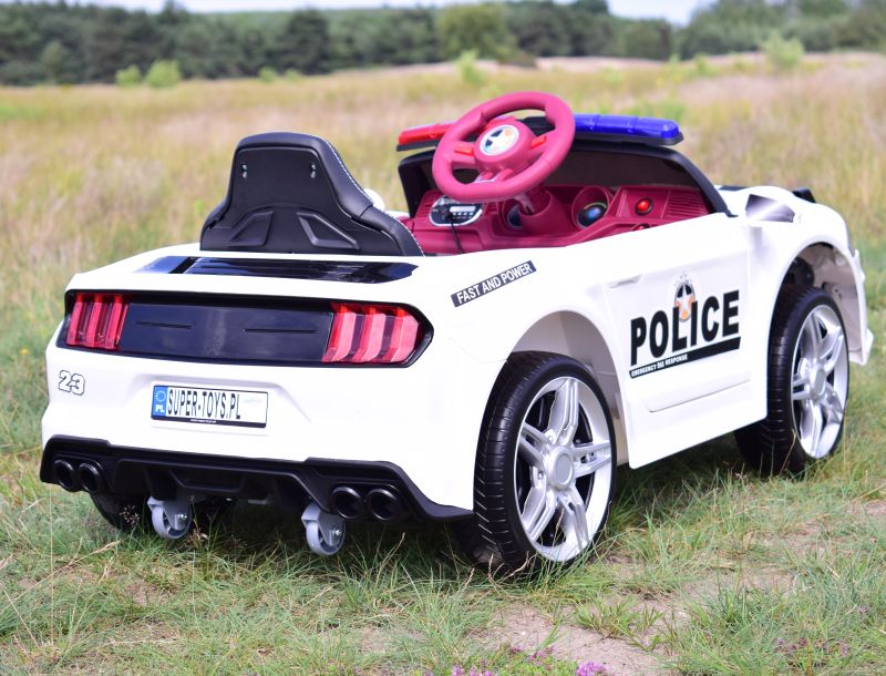 AUTO POLICJA, DŹWIĘKI, MIĘKKIE KOŁA EVA, MIĘKKIE SIEDZENIE/BBH0007 - obrazek 9