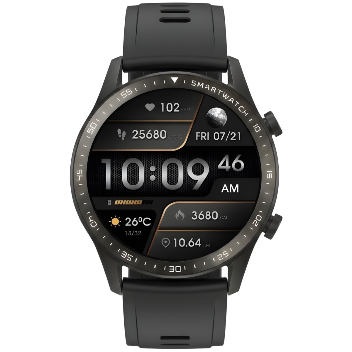 Smartwatch Gravity Czarny 2 Paski GT10-3 - obrazek 8