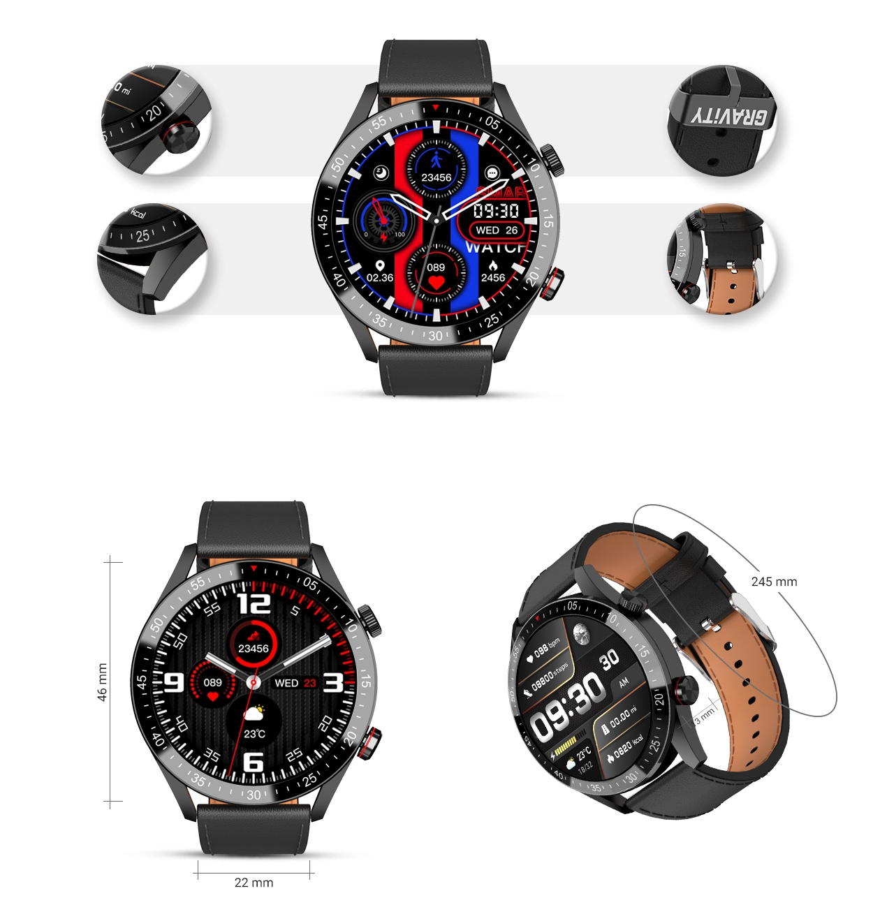 Smartwatch Męski Gravity GT4-4 - obrazek 7