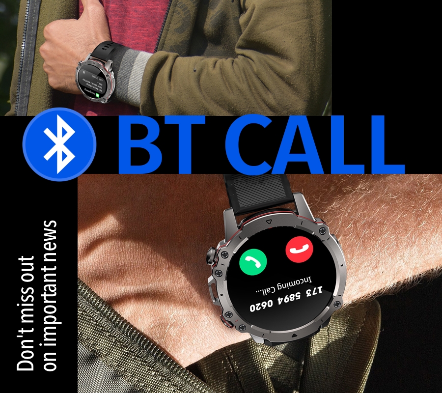 Smartwatch Męski Rubicon RNCF18-1 BLACK Bransoleta + Pasek - obrazek 6