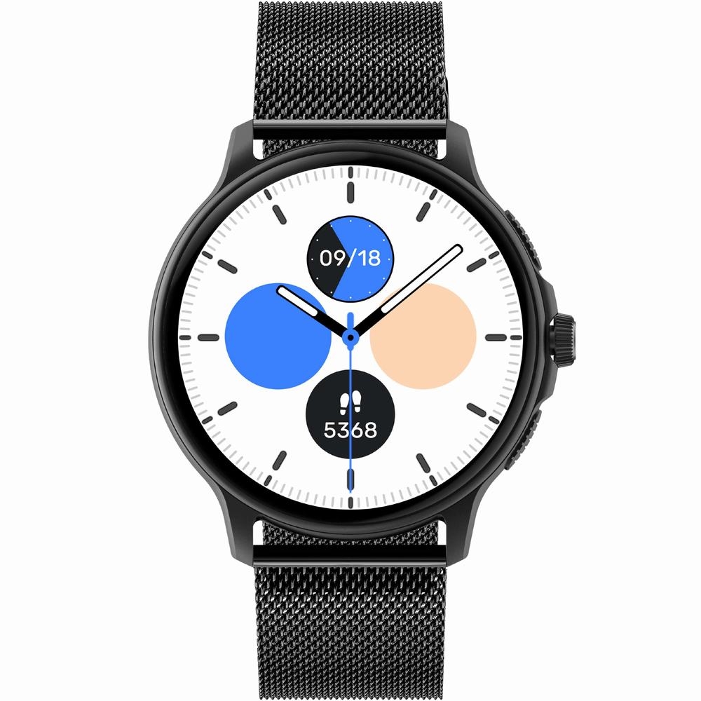 Smartwatch Damski GRAVITY GT12-1 Czarny Pasek Silikonowy + Czarna Bransoleta - obrazek 6