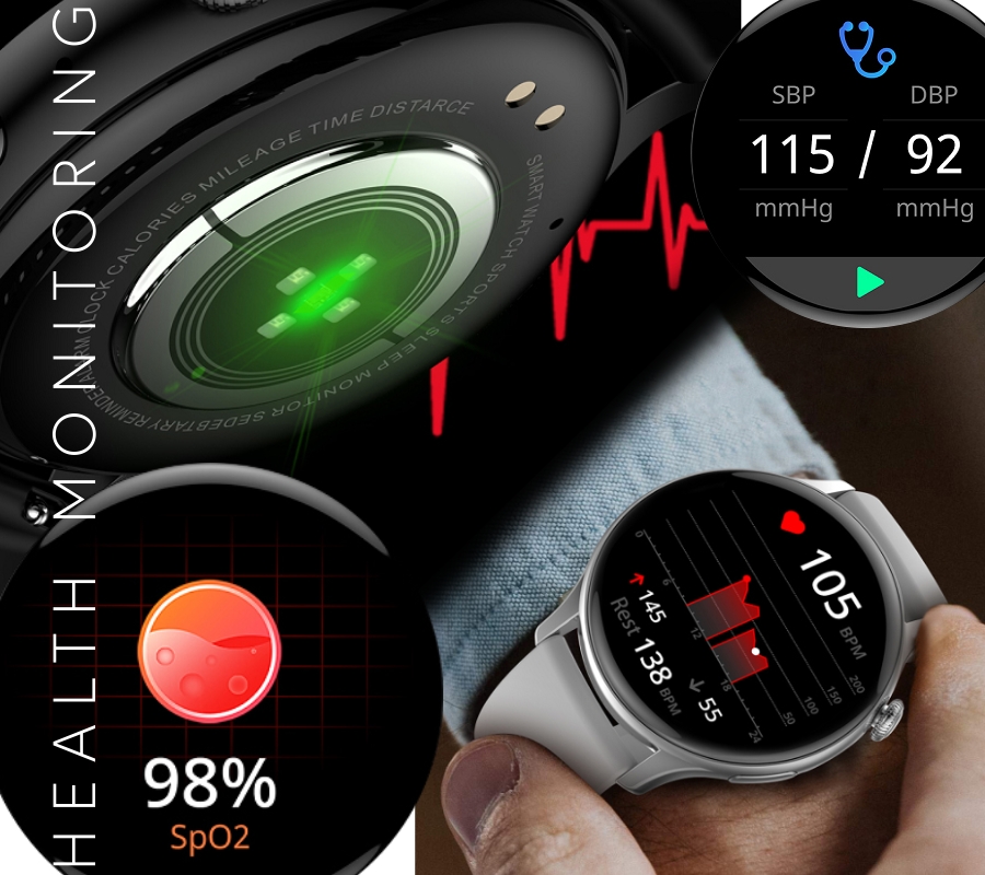 Smartwatch Damski RUBICON RNCF10 Silver/Grey SMARUB238 - obrazek 6