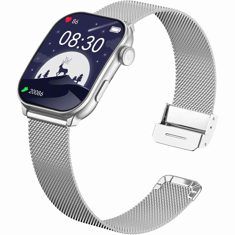 Smartwatch Damski GRAVITY GT28-9 Pasek + Bransoleta Czarno Srebrny - obrazek 6
