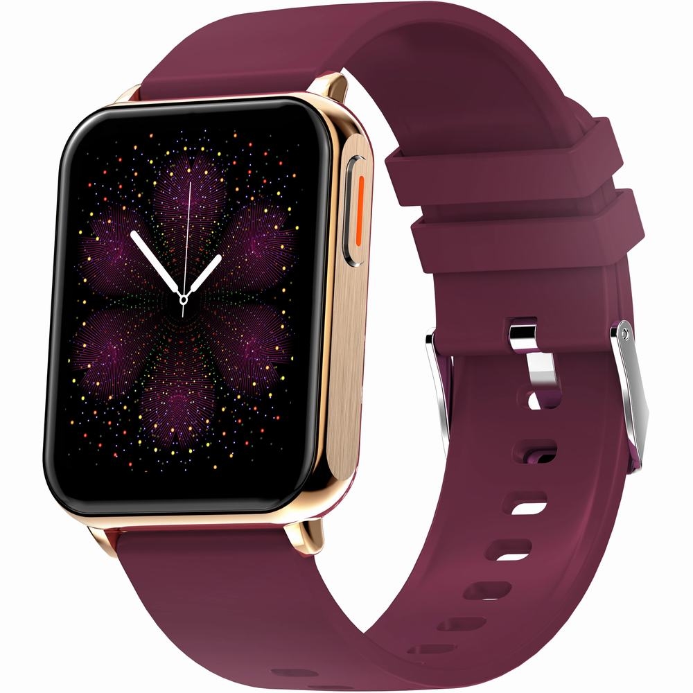 Smartwatch Gravity Różowe Złoto Bordowy 2 Paski GT17-6 - obrazek 5
