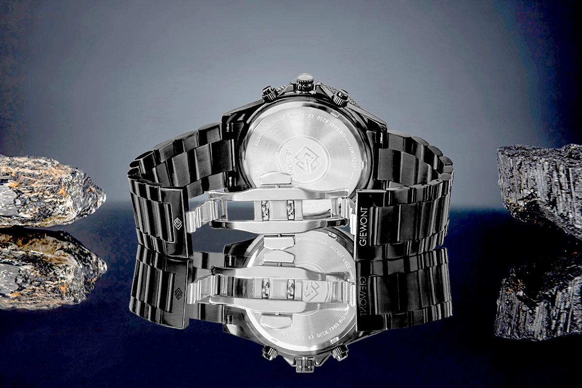 Zegarek Męski Giewont Chronograph Sapphire Czarny GW3520-B1 - obrazek 6
