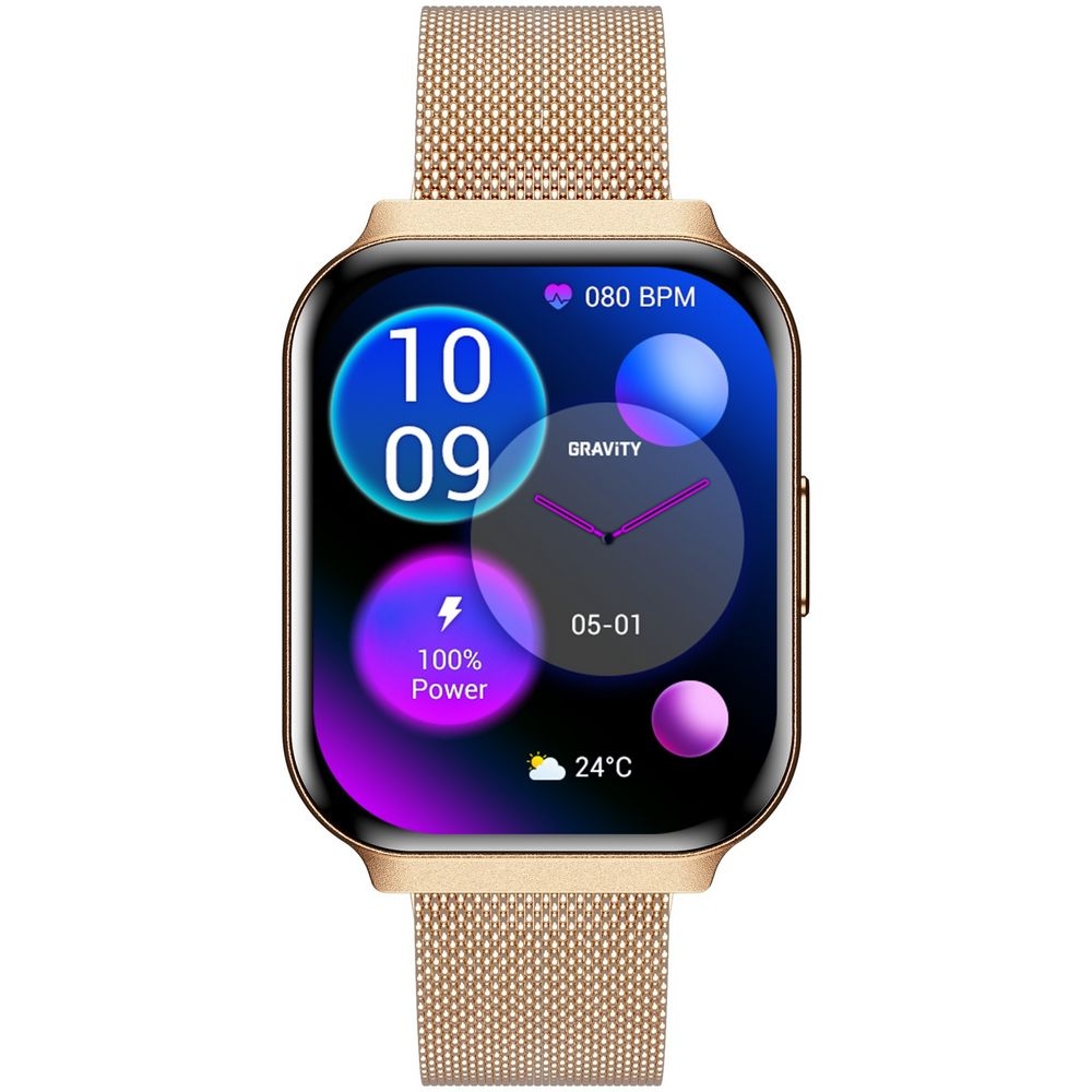 Smartwatch Gravity Różowe Złoto Pasek + Bransoleta GT44-2 - obrazek 6