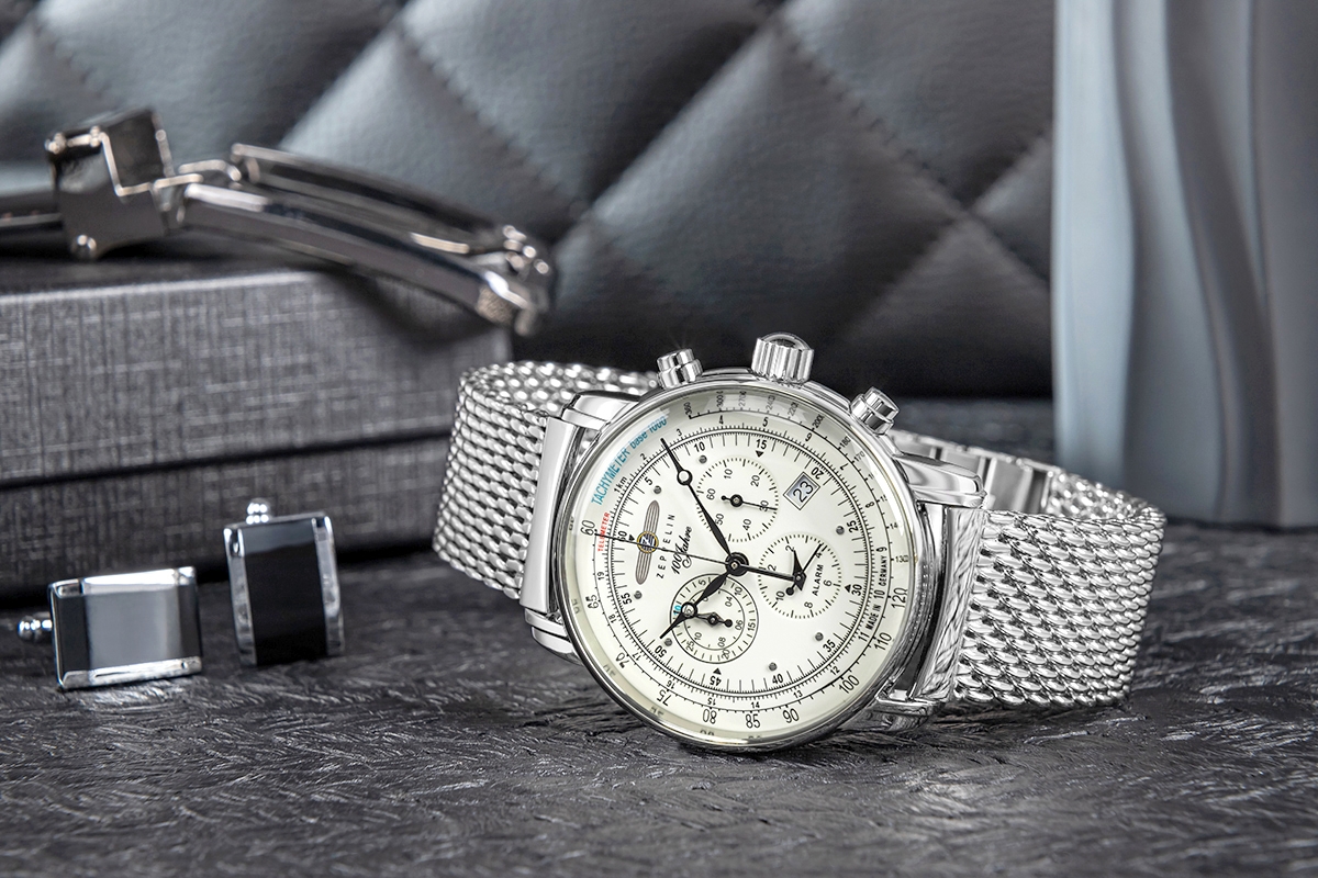 Zegarek Męski ZEPPELIN 100 Jahre Chronograph 8680M-3 + BOX - obrazek 6