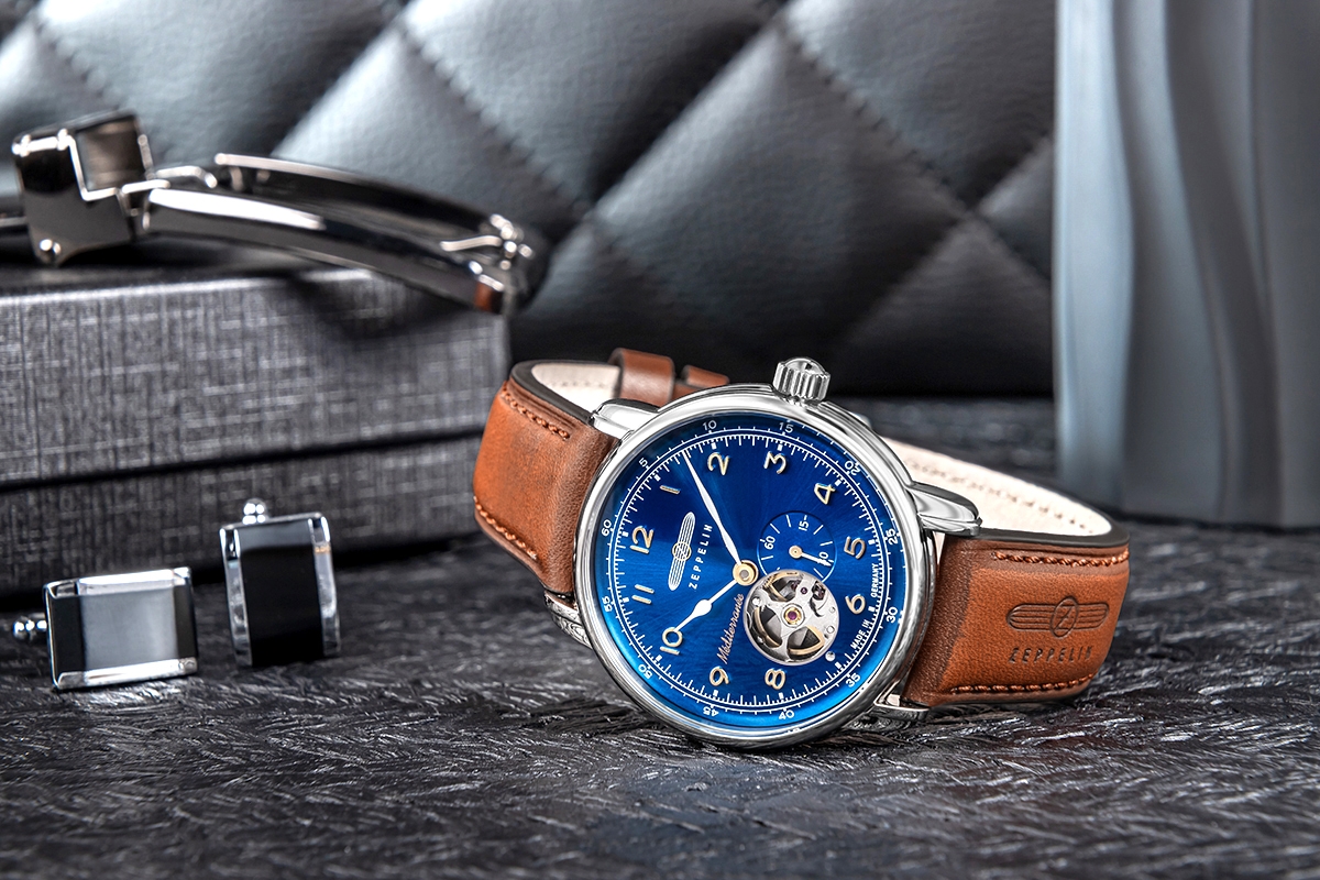 Zegarek Męski ZEPPELIN Méditerranée Open Heart Automatic 9666-3 + BOX - obrazek 6