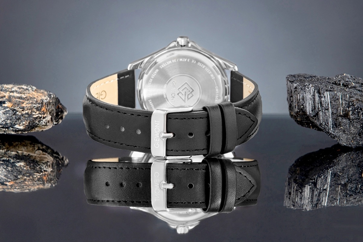 Zegarek Męski Giewont Elegance Sapphire Czarny GW5160-A2 - obrazek 6