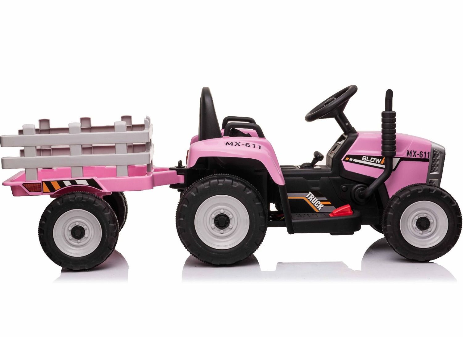 SUPER TRAKTOR BLOW - NA AKUMULATOR Z PRZYCZEPĄ, MIĘKKIE KOŁA, MIEKKIE SIEDZENIE, PILOT/XMX611 - obrazek 19