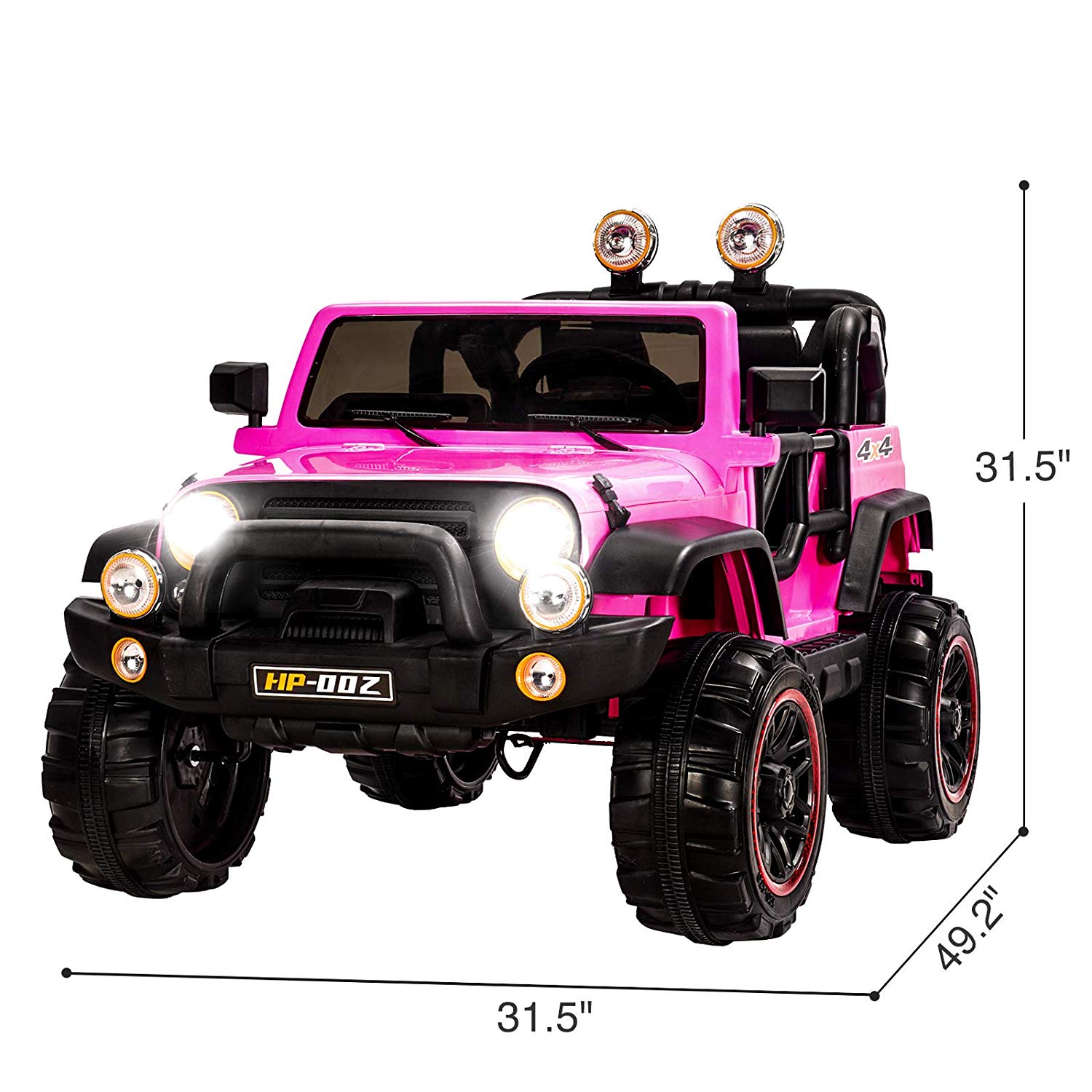 MEGA JEEP PERFECT 002 EXCLUSIVE 4x4, WOLNY START/ MIĘKKIE KOŁA, 4x4 HP-002 - obrazek 6