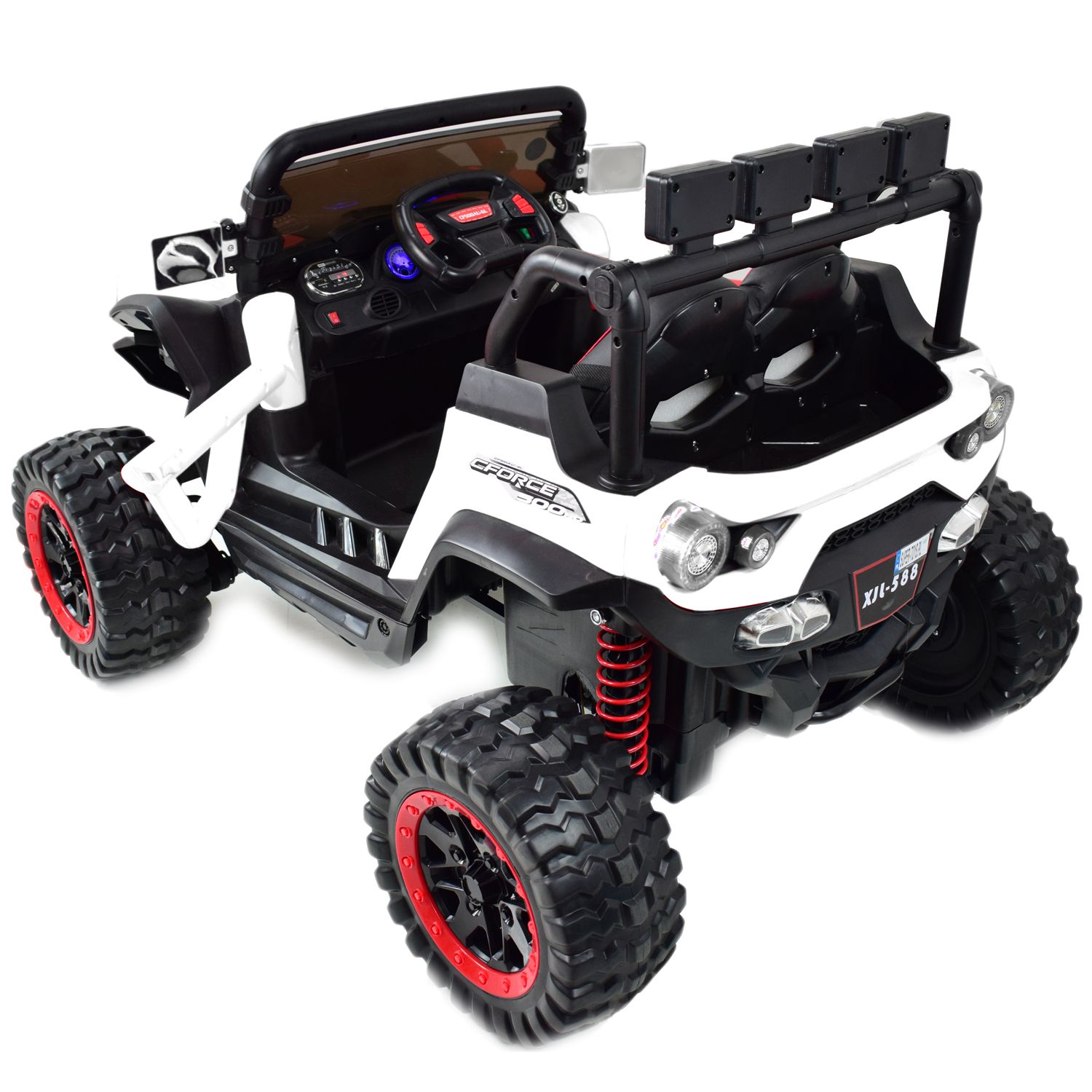 MEGA AUTO CFORCE 4X4 , METALOWE AMORTYZATORY, FUNKCJA BUJANIA, KLIMATYZACJA MIĘKKIE KOŁA EVA, MIĘKKIE SIEDZENIE FULL OPCJA /XJL588 - obrazek 14