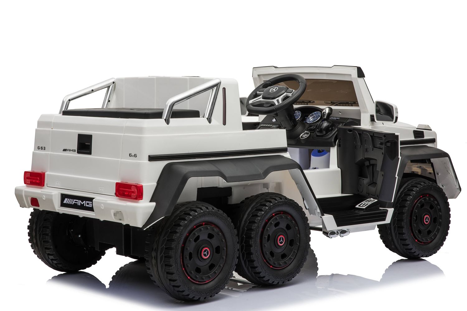 MEGA POJAZD- ORYGINALNY MERCEDES G63, NAPĘD 6X6, MIĘKKIE KOŁA, MIĘKKIE SIEDZENIE, SIEDZENIE DLA RODZICA, 12v14AH/SX-1888 - obrazek 8