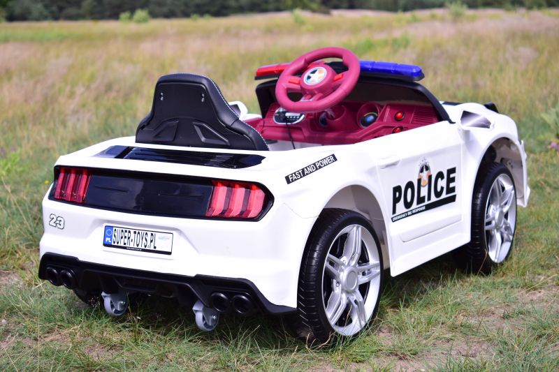 AUTO POLICJA, DŹWIĘKI, MIĘKKIE KOŁA EVA, MIĘKKIE SIEDZENIE/BBH0007 - obrazek 10