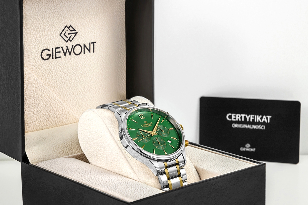 Zegarek Męski Giewont Chronograph Sapphire Zielony GW6310-B6 - obrazek 7