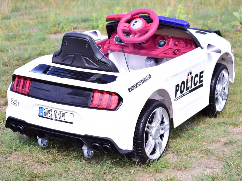 AUTO POLICJA, DŹWIĘKI, MIĘKKIE KOŁA EVA, MIĘKKIE SIEDZENIE/BBH0007 - obrazek 11