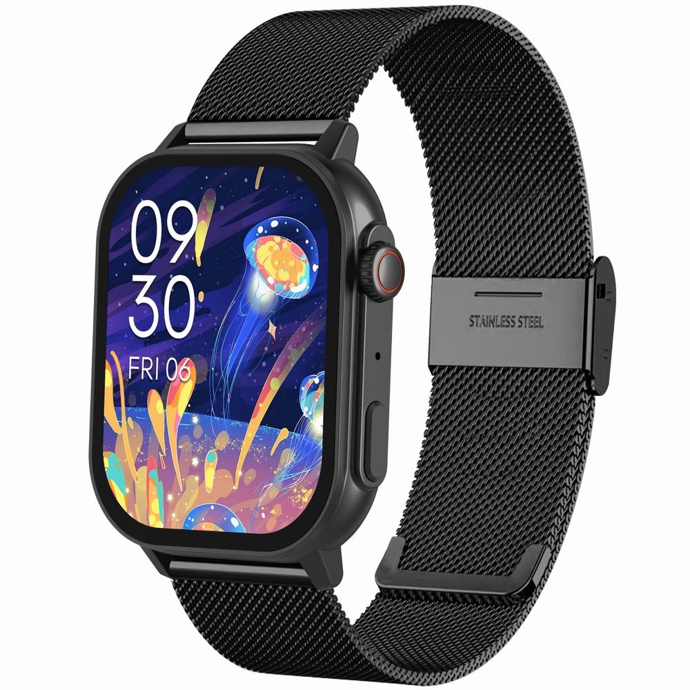 Smartwatch Gravity GT15-1 Czarny Pasek Silikonowy + Czarna Bransoleta - obrazek 2