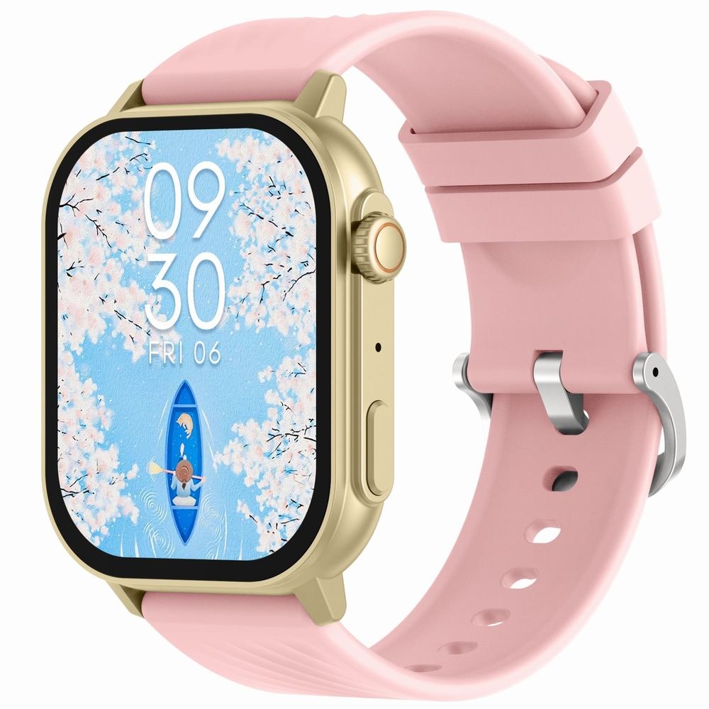 Smartwatch Gravity GT15-7 Różowy Pasek Silikonowy + Złota Bransoleta - obrazek 3