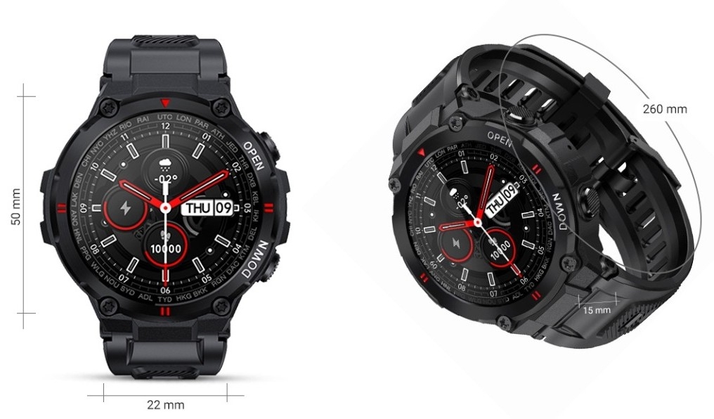 Smartwatch GIEWONT Czarny GW430-1 - obrazek 4