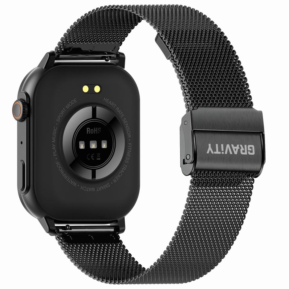 Smartwatch Gravity GT15-1 Czarny Pasek Silikonowy + Czarna Bransoleta - obrazek 7